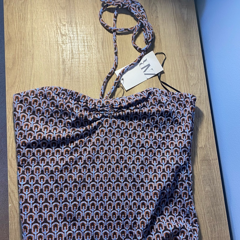 Deco print bodysuit NWT